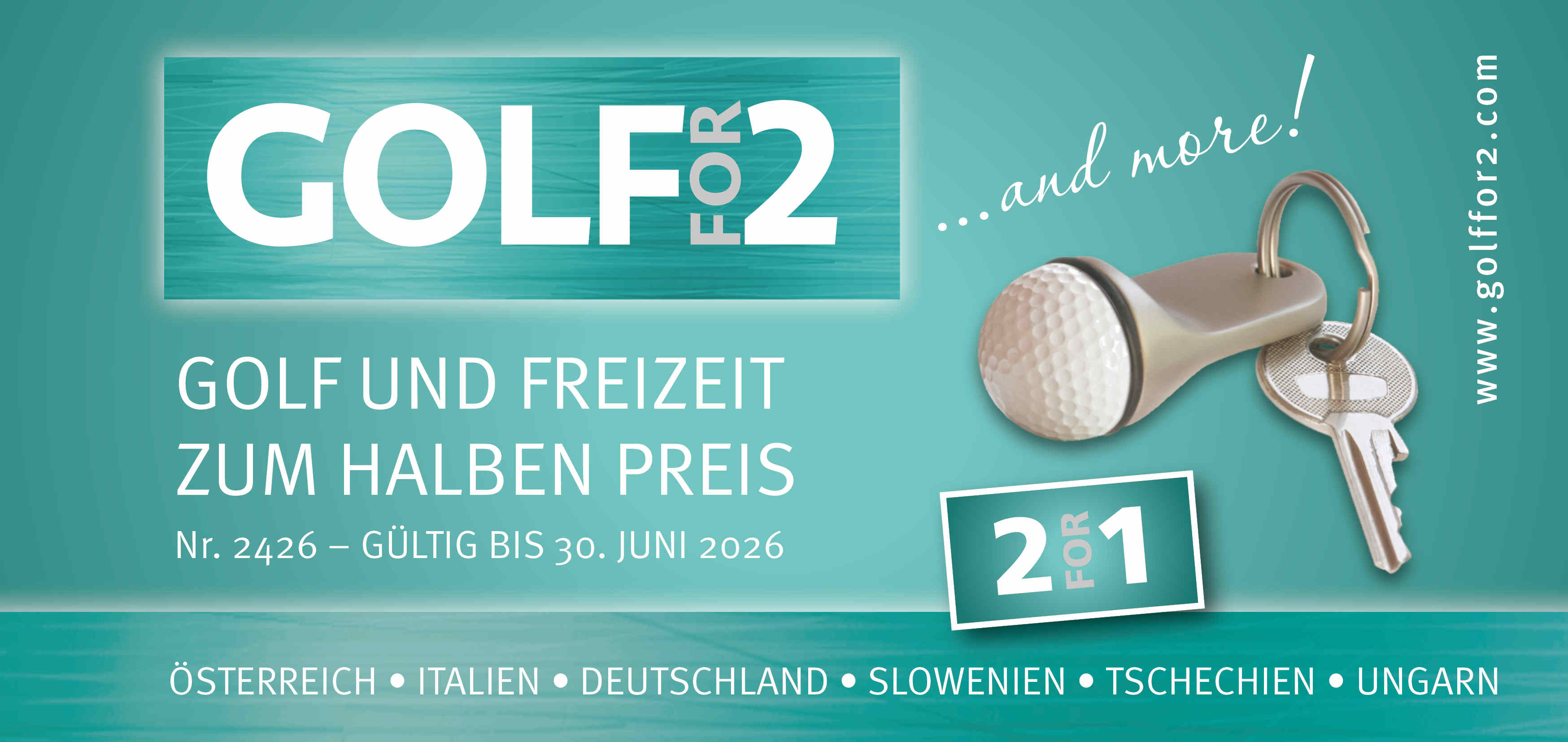 Golf for 2 Vorteilsbuch 2025